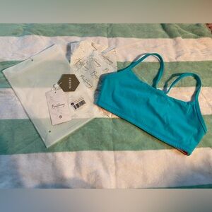 NWT sz S aqua dream / orange soda reversible sports bra